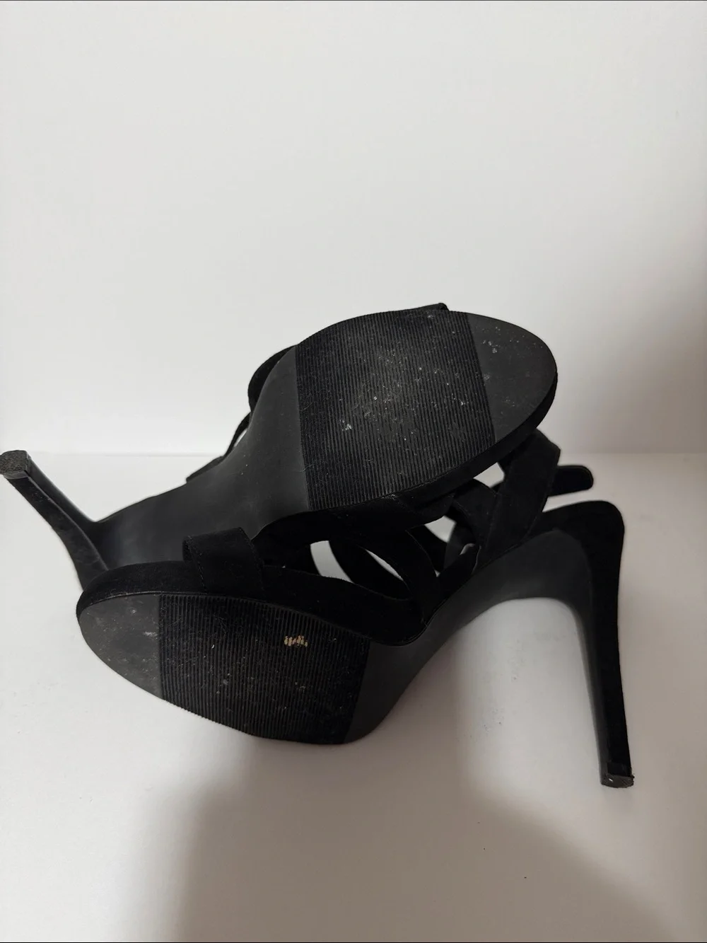 Forever 21 Black Multi-Strap Heeled Sandals